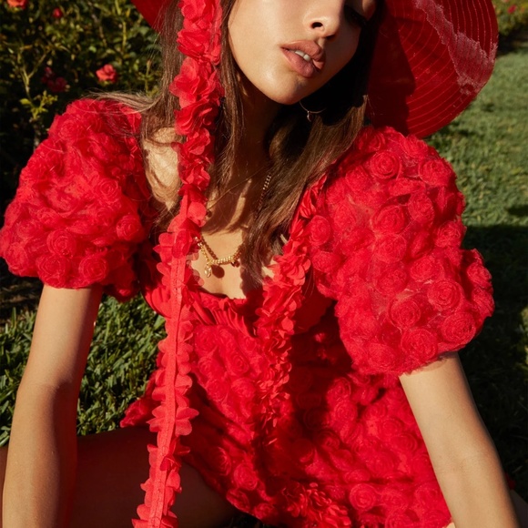 For Love & Lemons Hannah Valentines Dress NWT - Picture 1 of 5